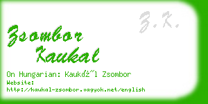 zsombor kaukal business card